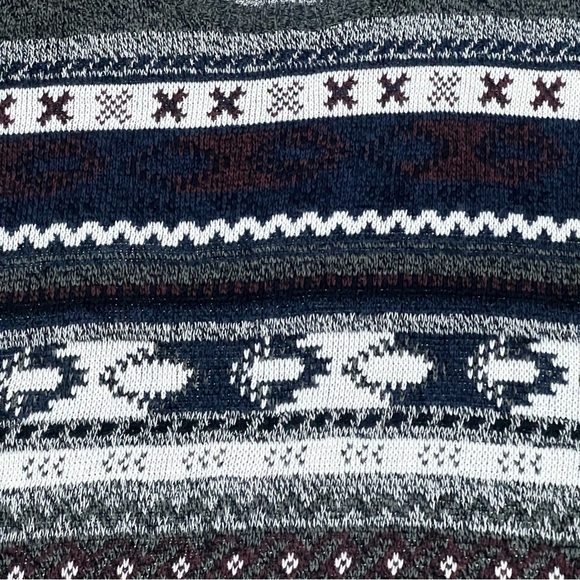 Expressions Striped Vintage Dad Sweater Acrylic 80s  Size XL - Picture 4 of 7